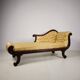 Chaise longue en noyer français, 19e siècle