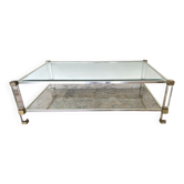 Pierre Vandel Paris glass and plexiglass coffee table