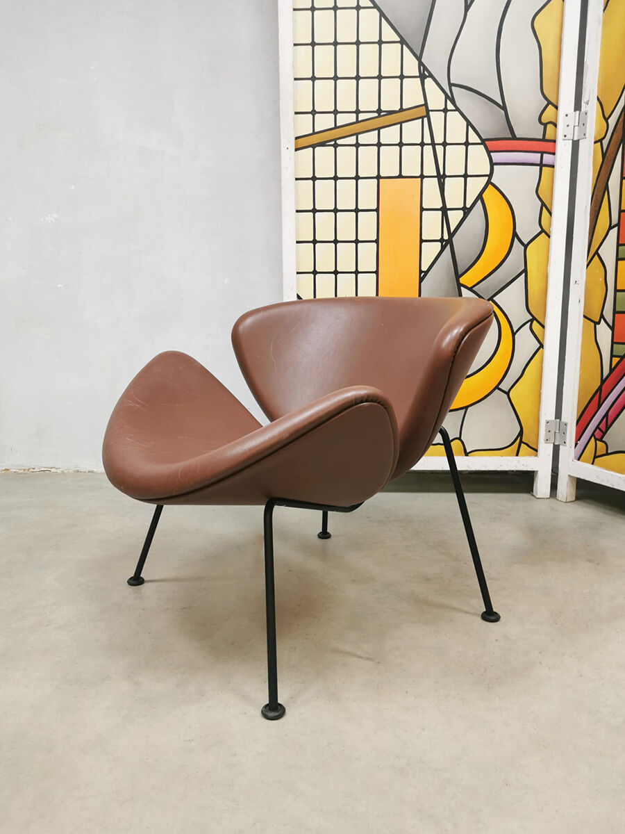 Dutch design Artifort easy chair Pierre Paulin F437 Orange Slice