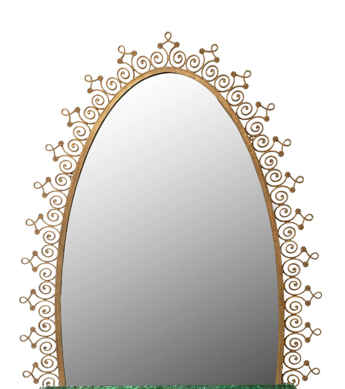 Mirror console by Pierre-Luigui Colli gold metal