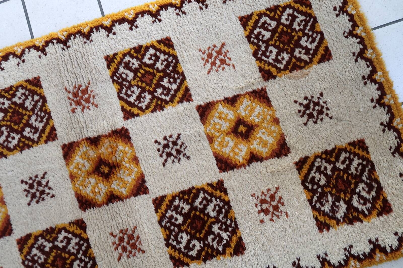 Tapis Vintage Savonnerie en Laine (77cm x 146cm), Années 1960