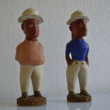Couple of settlers African statuettes