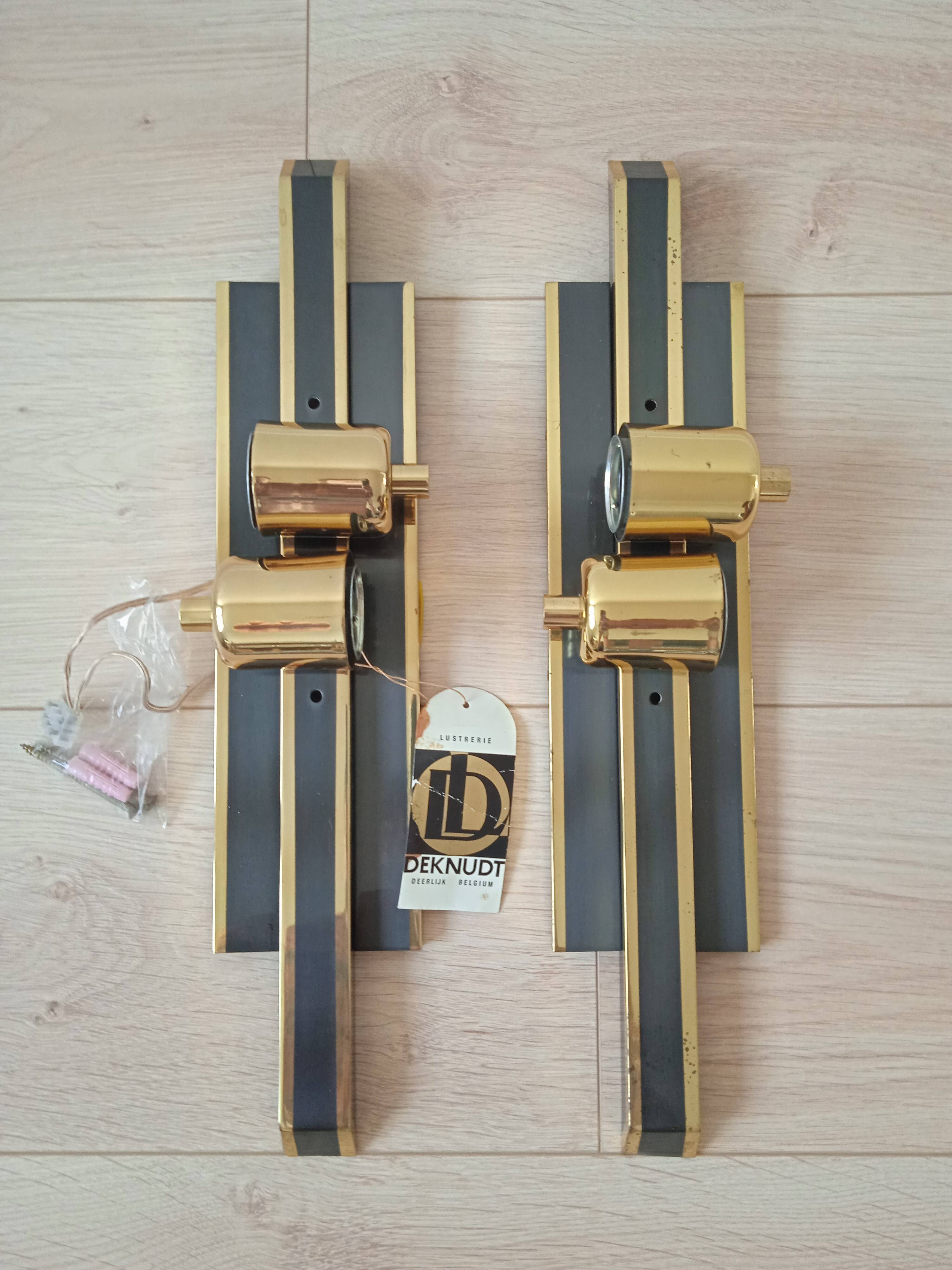 Pair of Deknudt wall lights