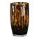 Vintage speckled amber and brown glass vase