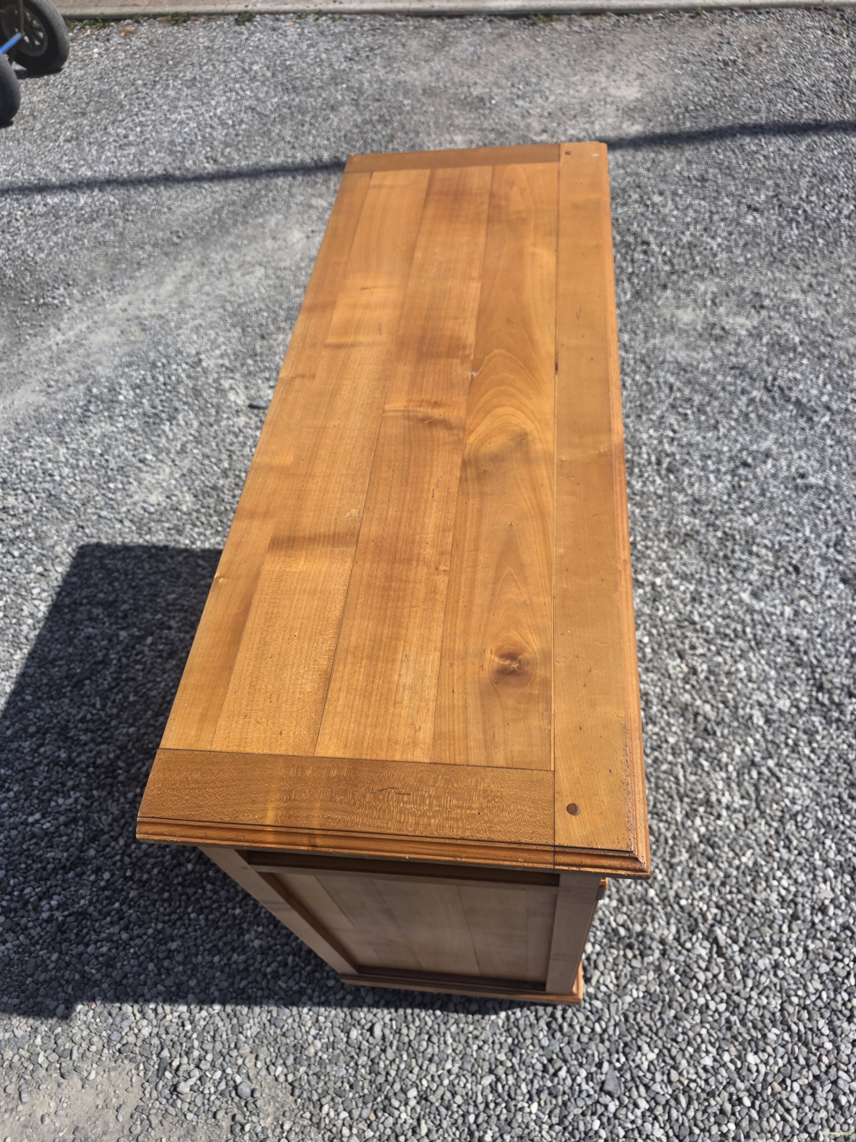 Louis XVI style buffet in solid cherry wood from the mid-20th century.