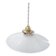 Old Art Deco portable pendant lamp with smooth opaline lampshade, diameter TBE 25.5 cm