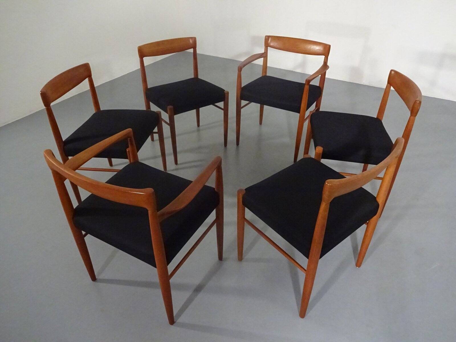 Danish Teak Dining Chairs by H. W. Klein for Bramin, 1960s, Set of 6