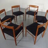 Danish Teak Dining Chairs by H. W. Klein for Bramin, 1960s, Set of 6