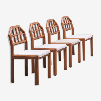 Series of 4 Scandinavian chairs 1960