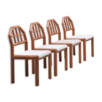 Série de 4 chaises scandinaves 1960