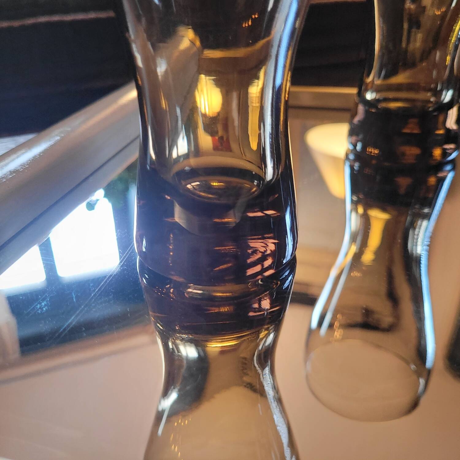 4 verres long drink en verre fumé 70s