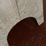 Old neo-classical workshop stool in washed wood h130cm