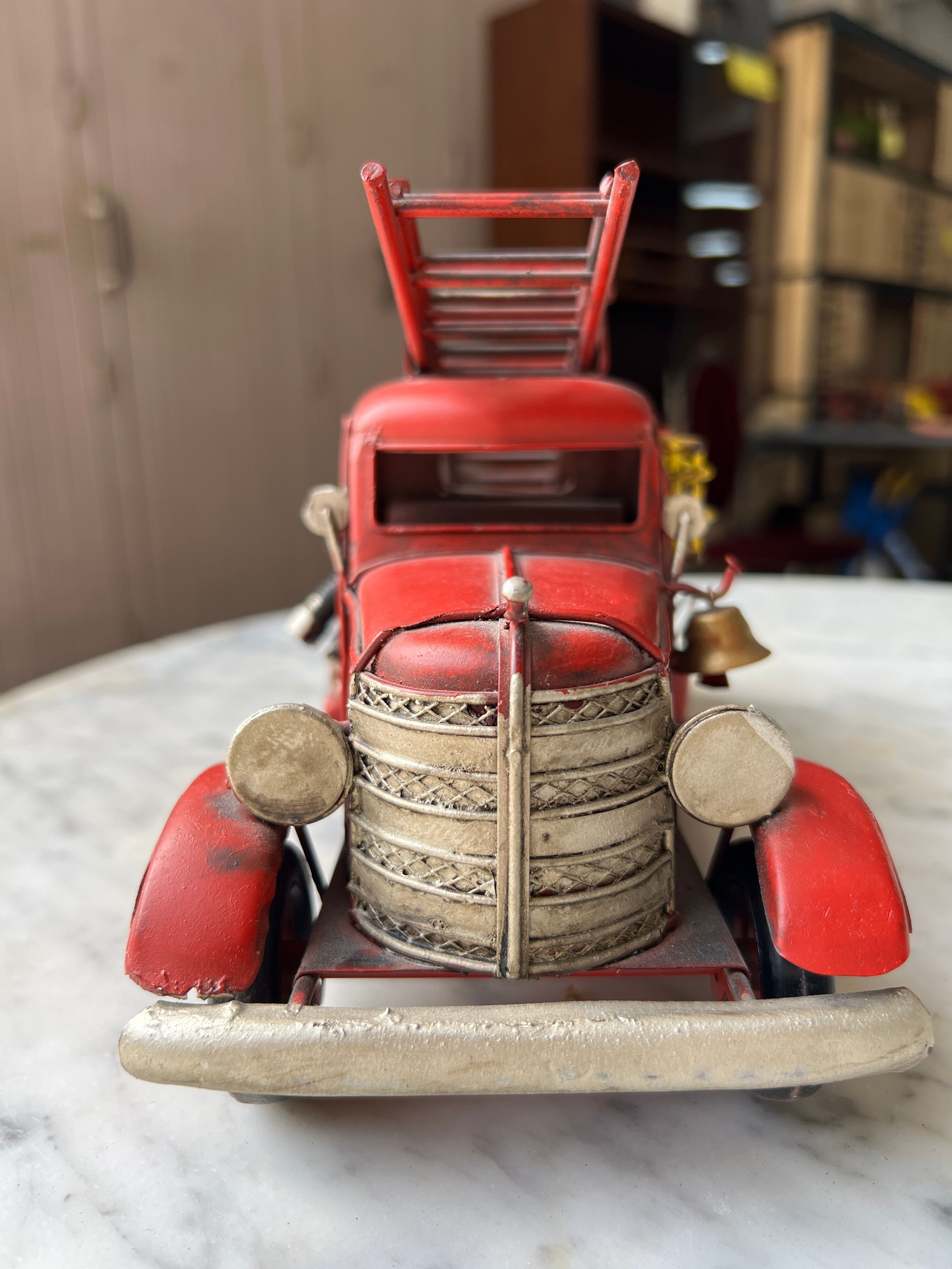Vintage metal fire truck