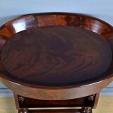Mahogany burl catch-all table, Empire period – early 19th century