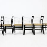 Set of 6 “Superleggera” Chairs by Gio Ponti for Cassina, 1950s