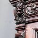 Library and buffet in antique Renaissance style. Beautiful sculptures. Solid oak. France. 19th century.