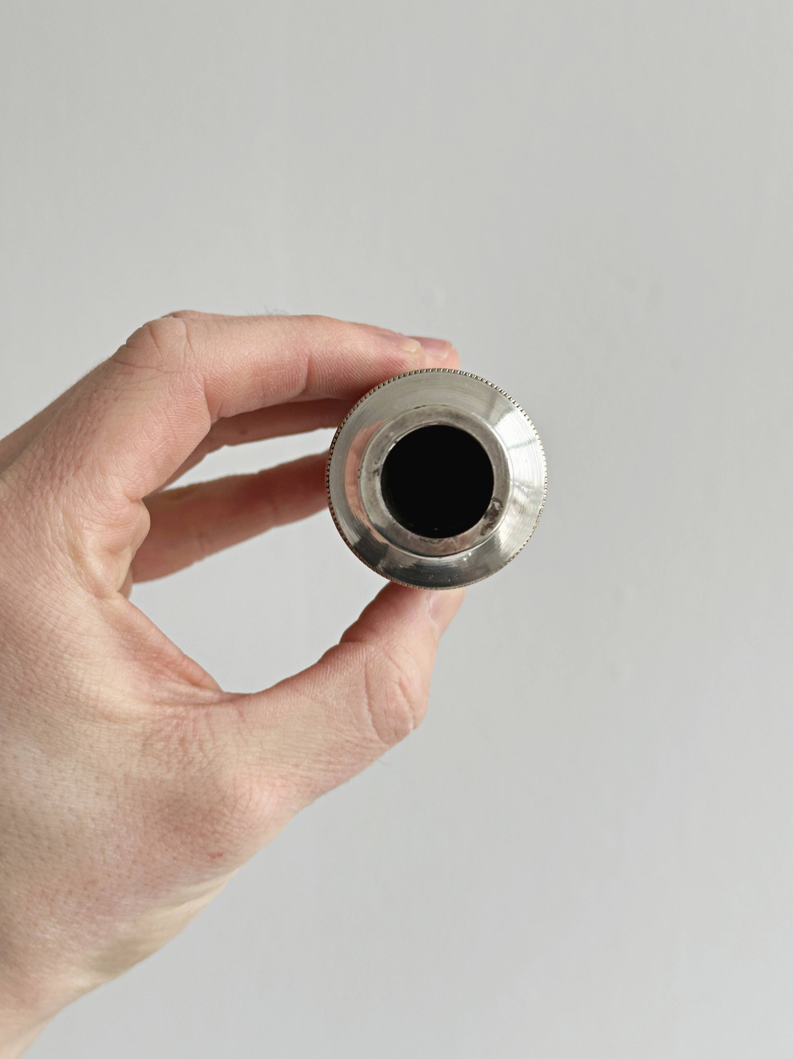 Small vintage metal soliflore vase