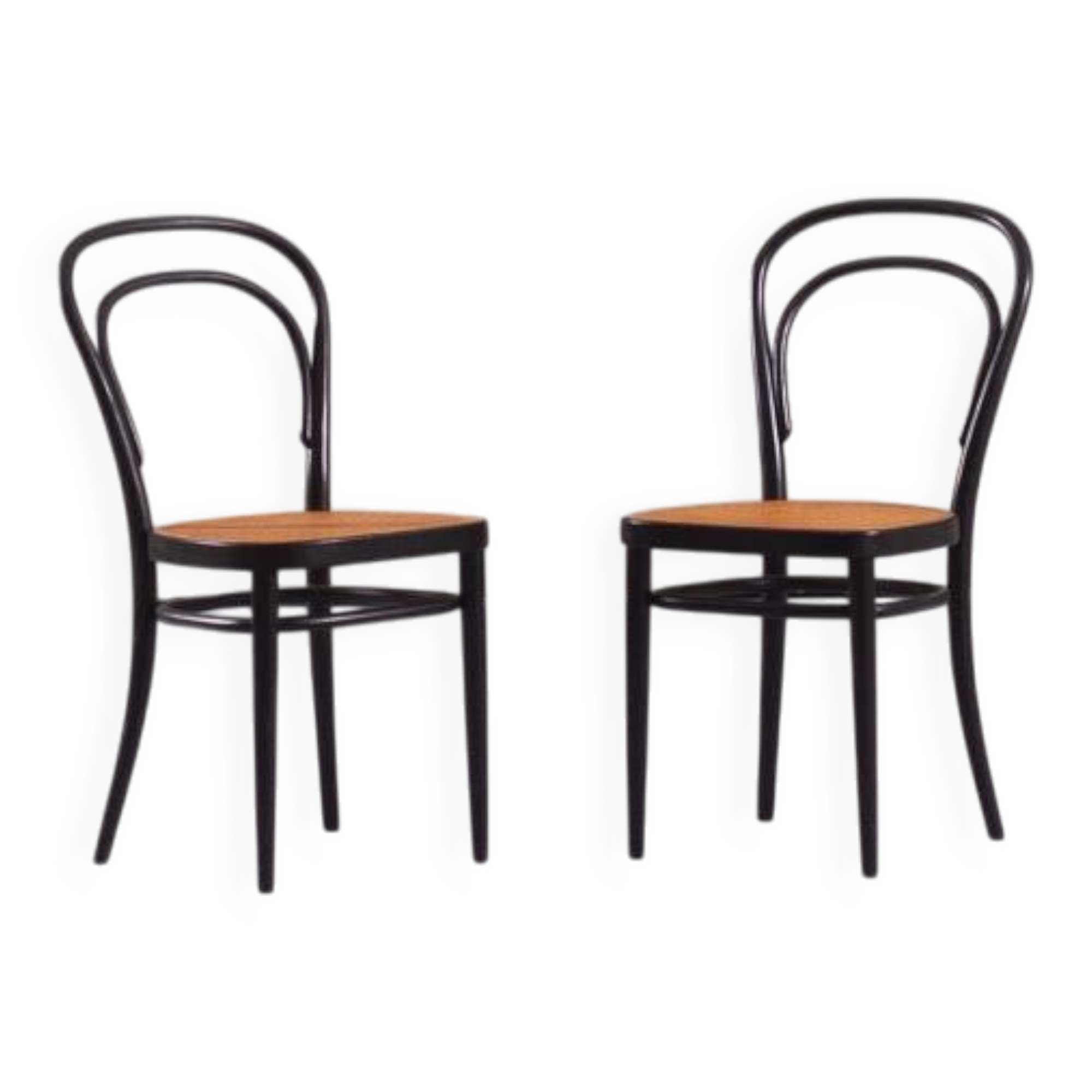 Vintage Thonet No. 214 chairs, Austria, 1970s set of 2