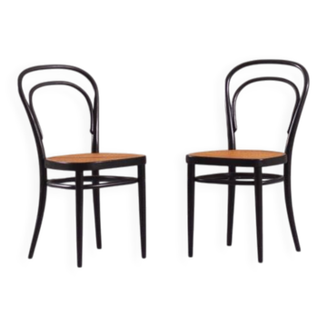Vintage Thonet No. 214 chairs, Austria, 1970s set of 2