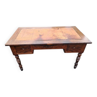 Bureau français de style louis philippe en plume d'acajou – années 1800