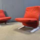 Fauteuils Concorde de Pierre Paulin, ensemble de 4, années 1960.