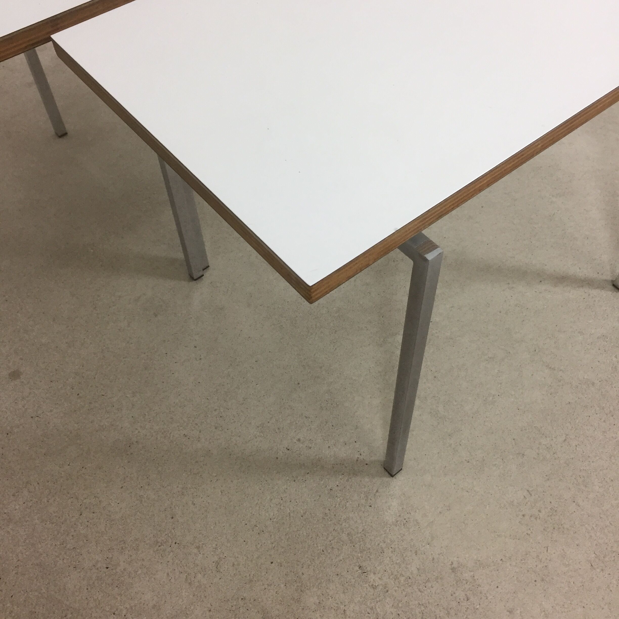 Lot of 2 modernist stackable tables by Trix & Robert Haussmann of 1957