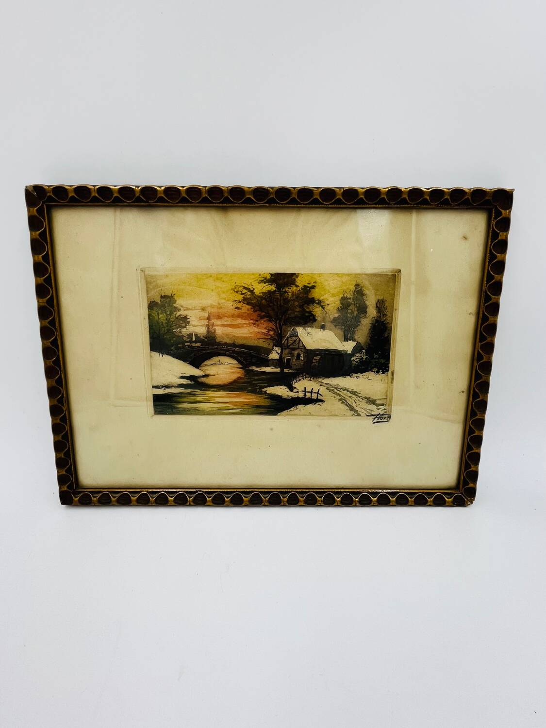 Watercolor still life signed