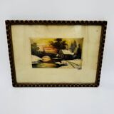 Aquarelle nature morte signé