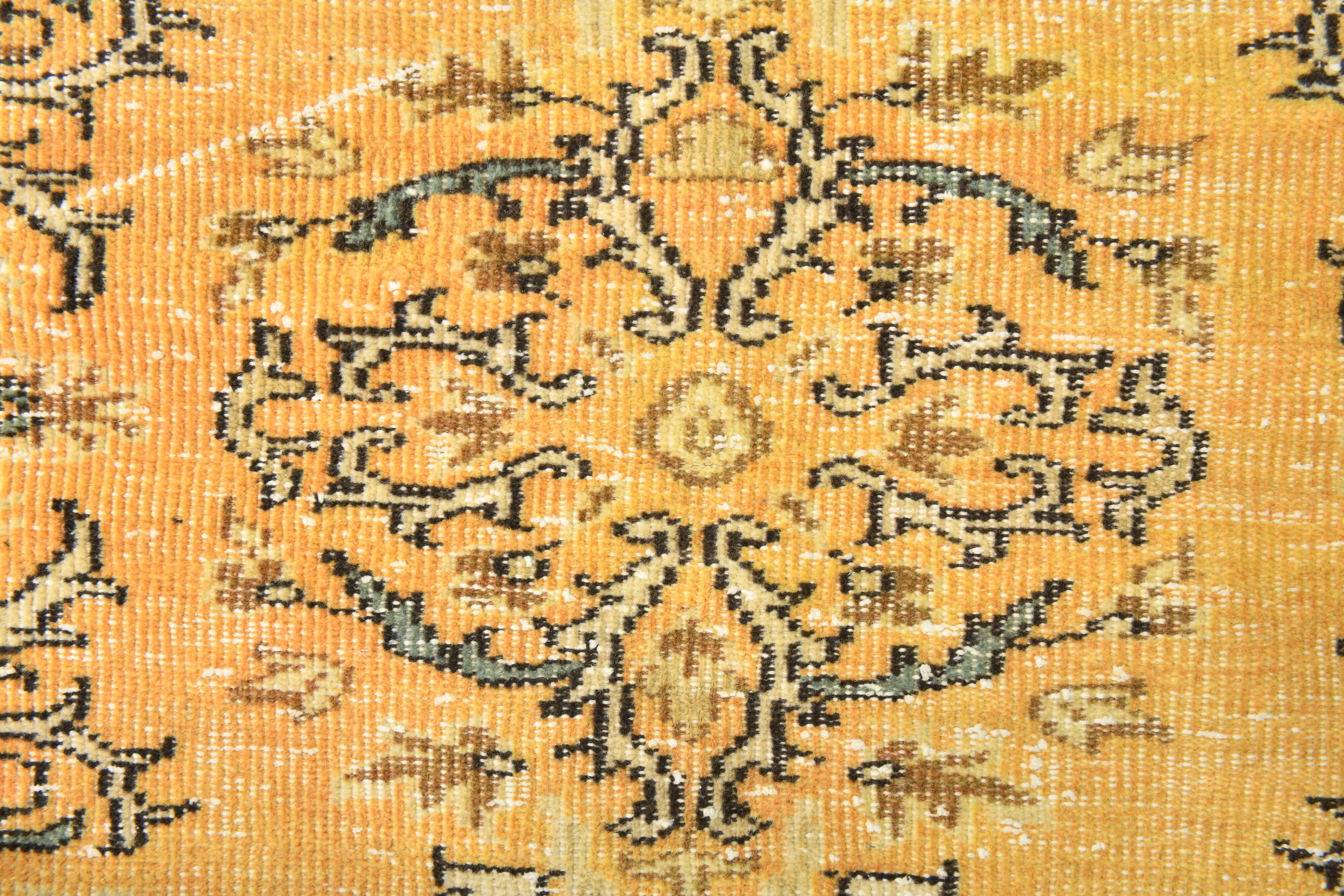 5x9 Orange & Yellow Oriental Vintage Rug, 157x273Cm