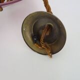 Magnificent Vianne Art Nouveau style 1-burner basin, in patterned purple glass