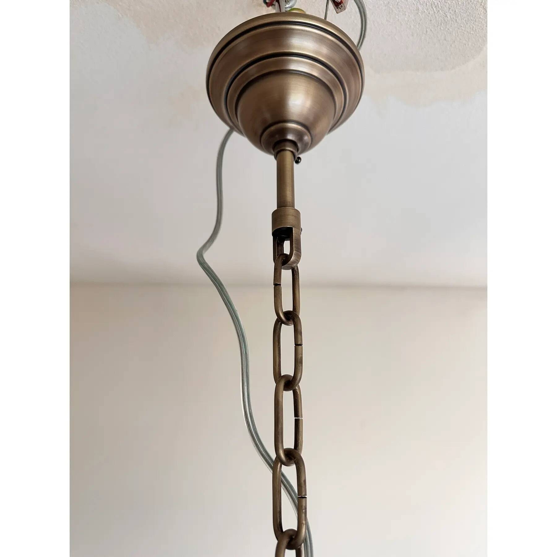 Contemporary Transparent “Tronchi” Murano Glass Burnished Chandelier in Venini