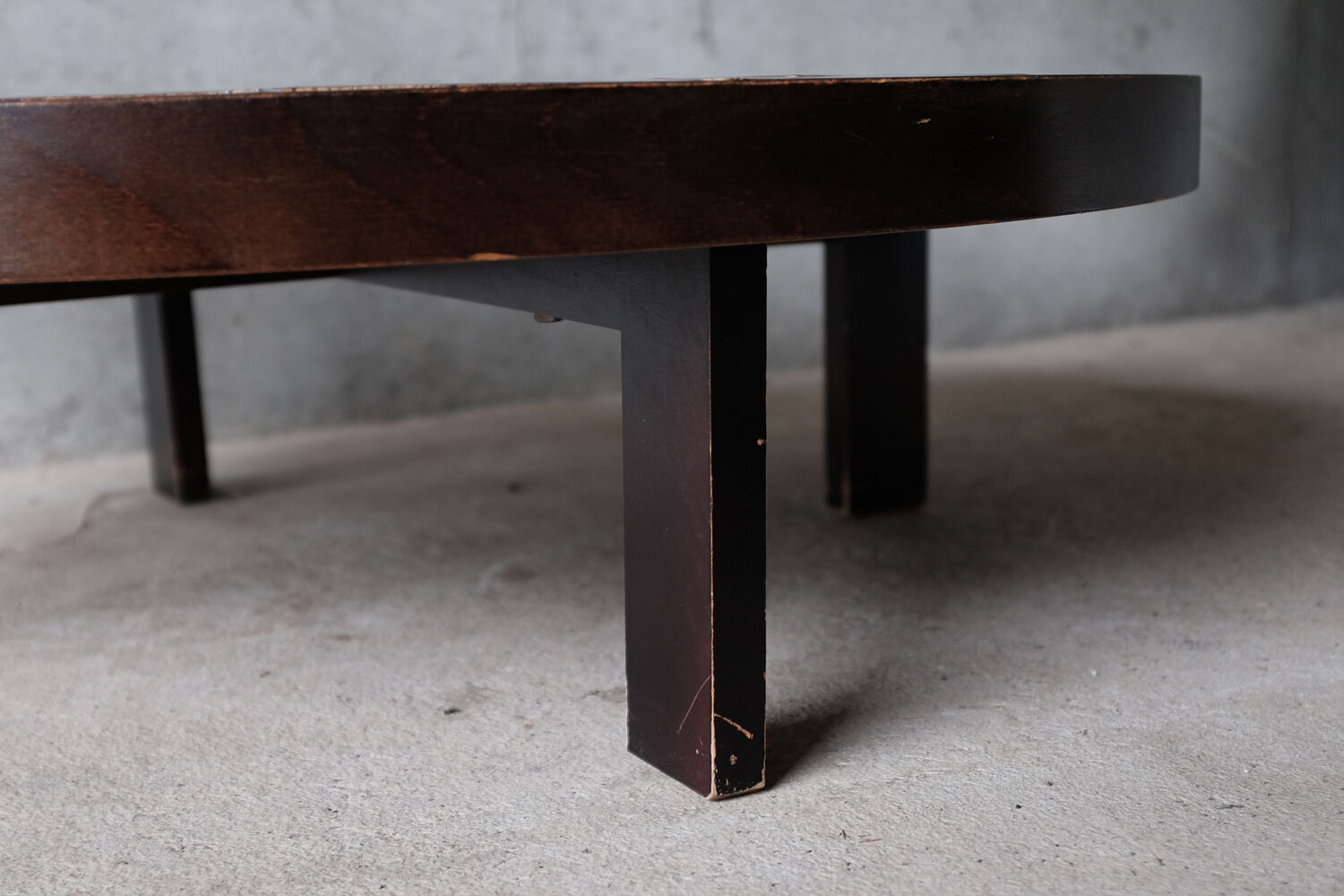 Coffee table "herbarium" oval bu Roger Capron in ceramic circa 1965