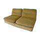 Ancien canapé 2 places convertible en velour design des années 70 vintage