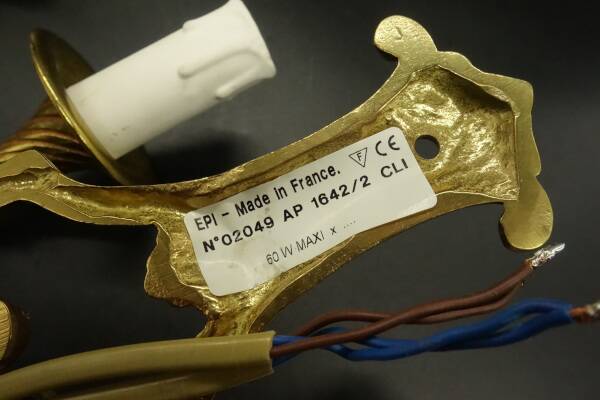 Pair of Louis XV style cage wall lights - bronze from EPI Paris