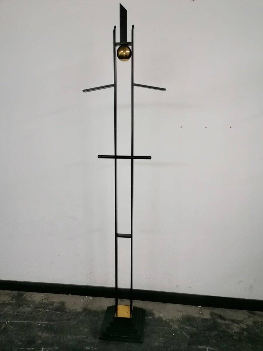 Mid-Century Metal and Brass Sculptures or Valets, Italy, Set of 2