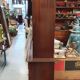 English showcase, two bodies, solid mahogany an of the 50s