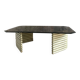 Coffee table smoked glass and wood Flecht workshop, Schütz, made in W Germany
