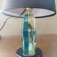 Vintage resin inclusion lamp curiosity cabinet