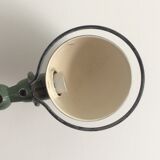 Articulated workshop lamp JIELDE. two arms. 1950. Green.