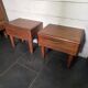 Pair of Scandinavian teak bedside tables from the 1960s.