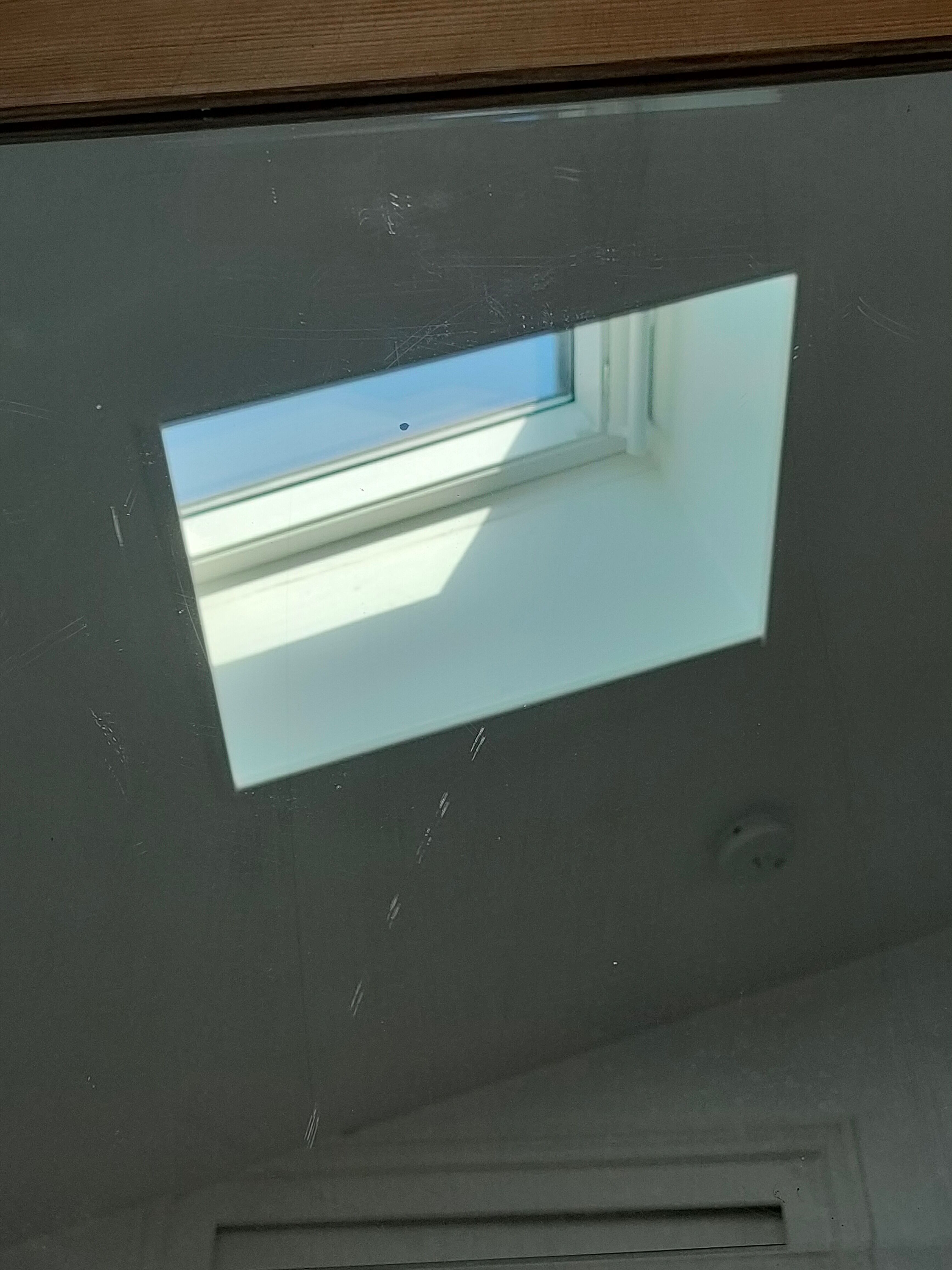 Mirror weathered wood ice beveled vintage 76 cm x 96 cm