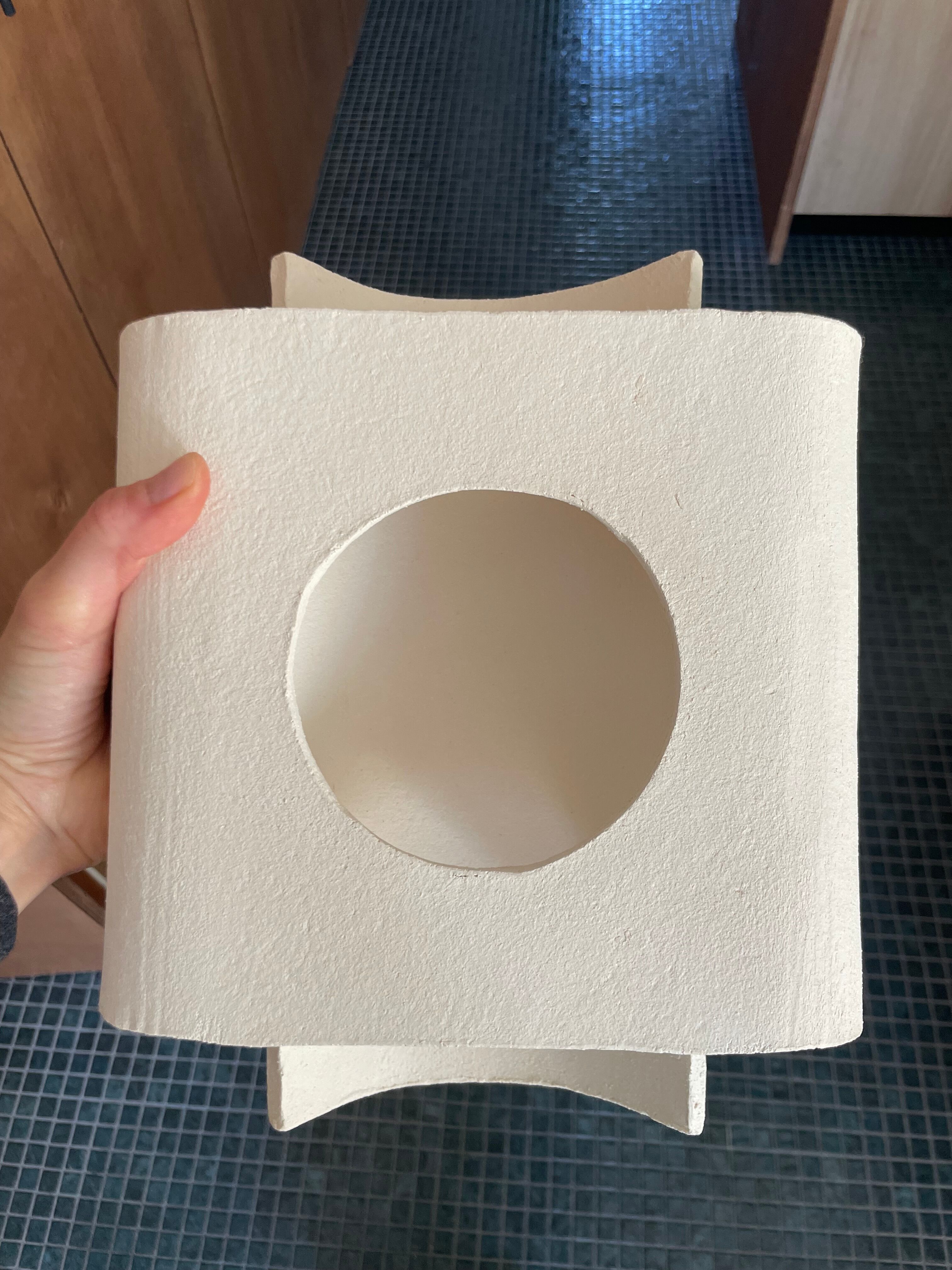 Set of 2 red TILE wall lights