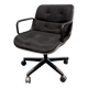 Charles Pollock Office Chair for Knoll - Grey Fabric on Wheels