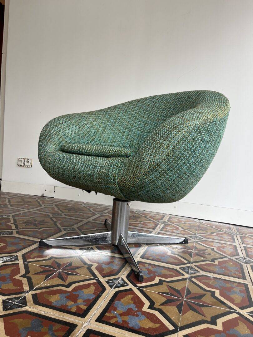 Vintage swivel lounge chair, Metakor ('70s, Belgium)