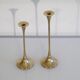 Pair of vintage brass candle holders 1970