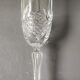 Lot of 4 large crystal flutes. Signed Arc. Height 20 cm.