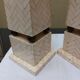 Pair of obelisk in bone marquetry, 70s