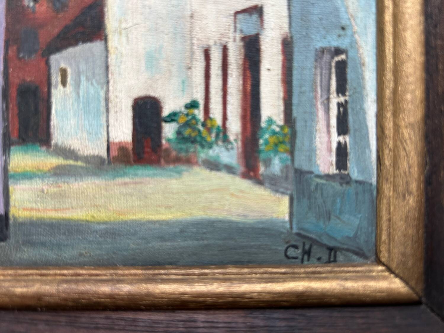 The Farm, Belgian School XXth, oil on canvas, Ch.D