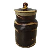 Pichet ancien en faïence française avec couvercle de Dieulefit