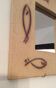 Vintage mirror of the 70s and 80s in concrete signed